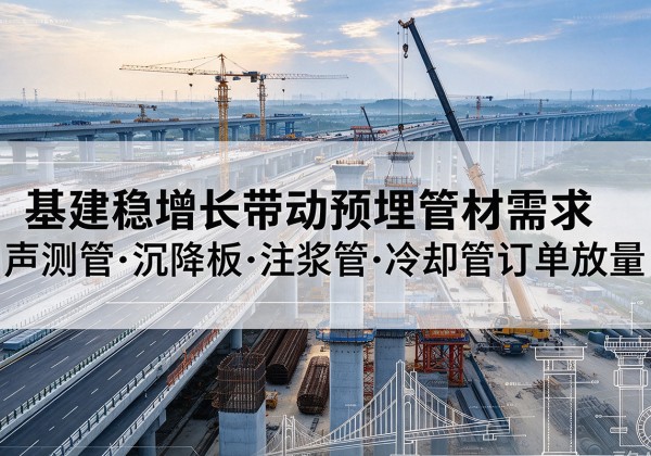 合浦基建稳增长带动预埋监测管材需求，声测管、沉降板、注浆管订单持续放量