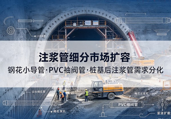 合浦注浆管细分市场扩容，隧道钢花小导管、PVC 袖阀管、桩基后注浆管需求分化